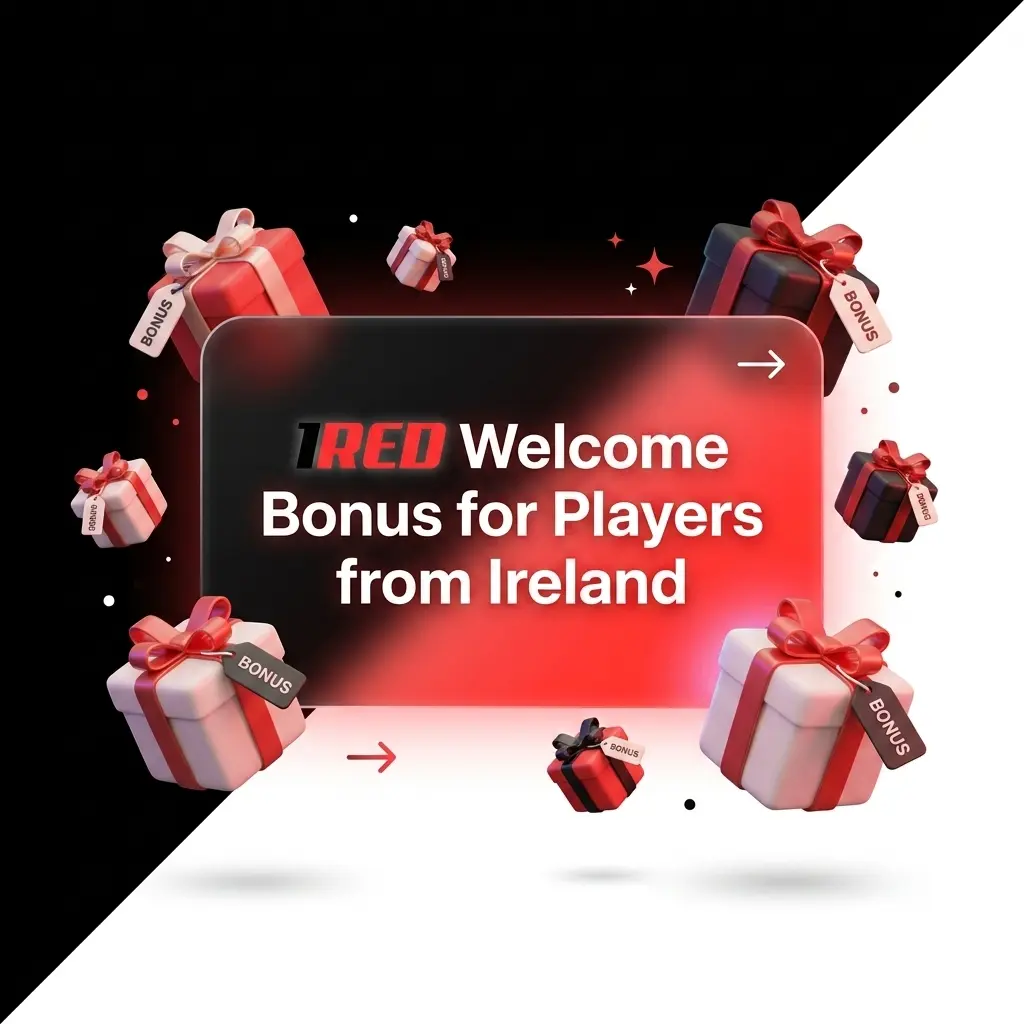 1Red Casino welcome bonus for Irish players offering 225% up to €11,500 plus 225 Free Spins on first deposit