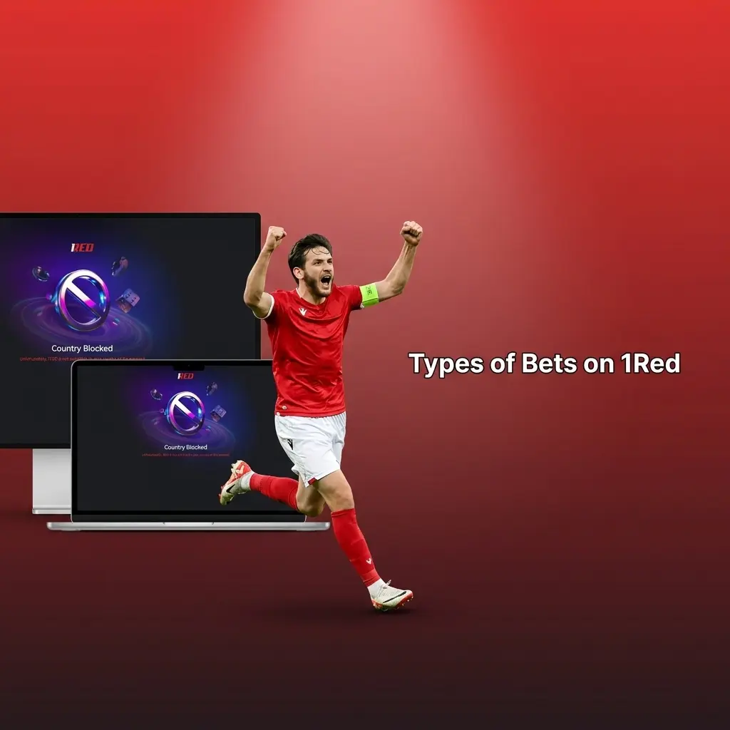 Overview of bet types on 1Red including singles, accumulators, and combination wagers for Irish players